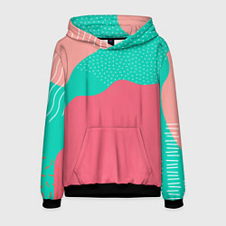 Толстовка-худи мужская Абстракция минимализм, цвет: 3D-черный