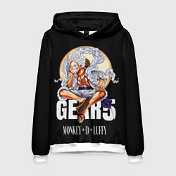 Толстовка-худи мужская Монки Д Луффи 5 гир - One Piece, цвет: 3D-белый