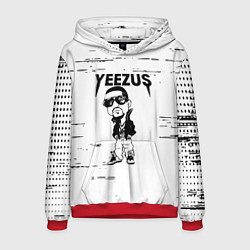 Толстовка-худи мужская Kanye west - yeezus, цвет: 3D-красный