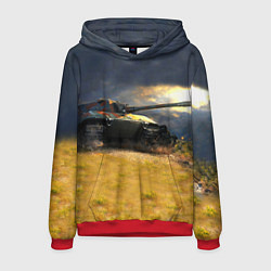 Толстовка-худи мужская Танк Е100, цвет: 3D-красный