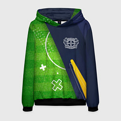 Толстовка-худи мужская Bayer 04 football field, цвет: 3D-черный