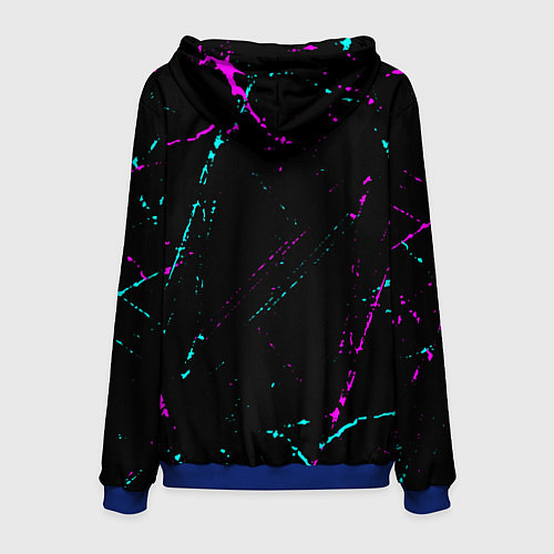 Мужская толстовка Артур и неоновый герб России / 3D-Синий – фото 2