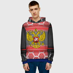 Толстовка-худи мужская Россия будущего, цвет: 3D-синий — фото 2