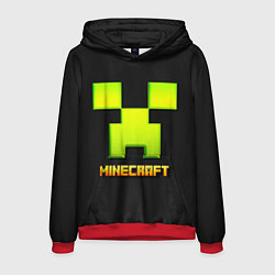 Толстовка-худи мужская Minecraft: neon logo, цвет: 3D-красный