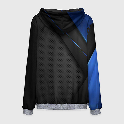 Мужская толстовка Черно-синий герб России / 3D-Меланж – фото 2