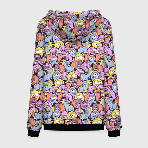 Мужская толстовка Монстры и пришельцы / 3D-Черный – фото 2