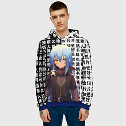 Толстовка-худи мужская Римуру - О моём перерождении в слизь, цвет: 3D-синий — фото 2