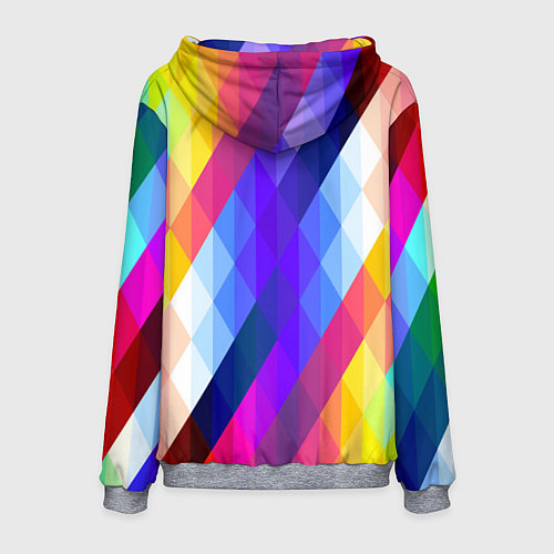 Мужская толстовка Разноцветный геометрический узор / 3D-Меланж – фото 2