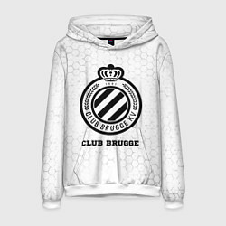 Толстовка-худи мужская Club Brugge sport на светлом фоне, цвет: 3D-белый