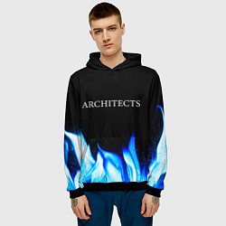 Толстовка-худи мужская Architects blue fire, цвет: 3D-черный — фото 2