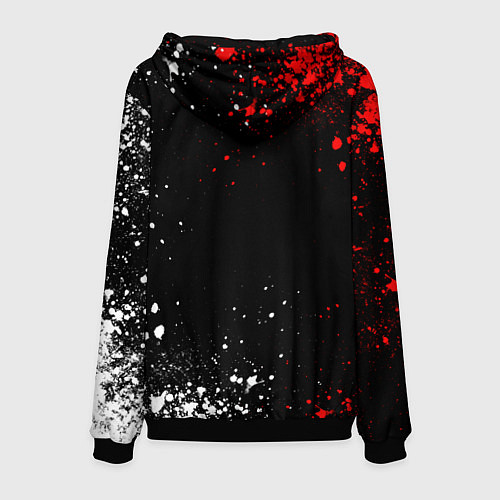 Мужская толстовка Маска Они - Киберпанк 2077 - Samurai / 3D-Черный – фото 2