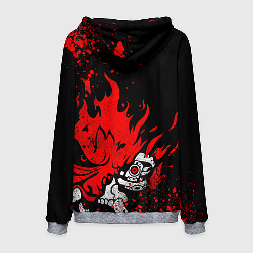 Мужская толстовка Киберпанк-Самурай - 2077 / 3D-Меланж – фото 2