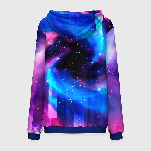 Мужская толстовка Cyberpunk 2077 неоновый космос / 3D-Синий – фото 2