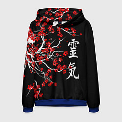 Толстовка-худи мужская Сакура в цвету, цвет: 3D-синий