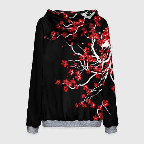 Мужская толстовка Сакура в цвету / 3D-Меланж – фото 2