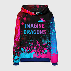 Мужская толстовка Imagine Dragons - neon gradient: символ сверху