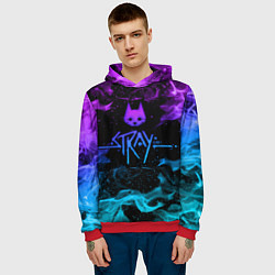 Толстовка-худи мужская Stray fire, цвет: 3D-красный — фото 2