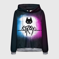 Толстовка-худи мужская Stray black, цвет: 3D-меланж