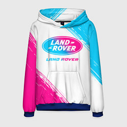 Толстовка-худи мужская Land Rover neon gradient style, цвет: 3D-синий