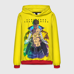 Толстовка-худи мужская Взрослый Дэвид - Киберпанк аниме, цвет: 3D-красный