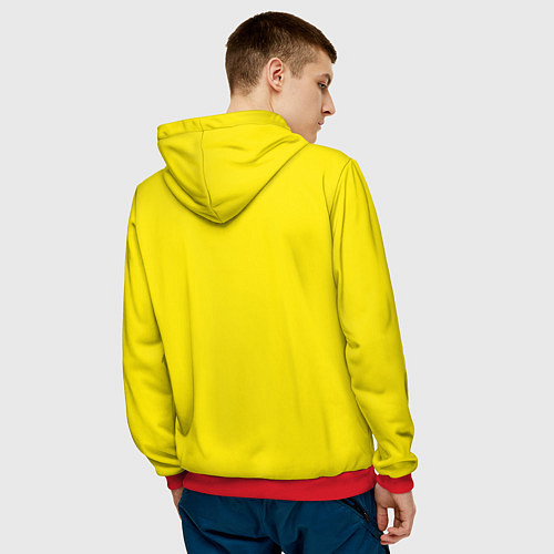 Мужская толстовка Взрослый Дэвид - Киберпанк аниме / 3D-Красный – фото 4