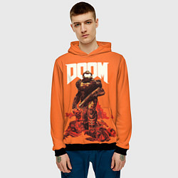 Толстовка-худи мужская DOOM - Doomguy, цвет: 3D-черный — фото 2