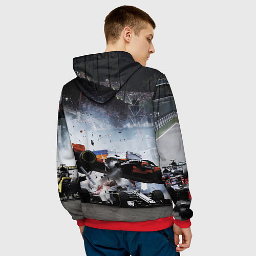 Мужская толстовка Формула 1 - ни за что, блин! / 3D-Красный – фото 4