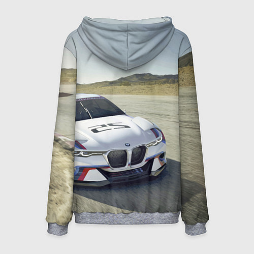 Мужская толстовка Спортивная бэха на гоночной трассе / 3D-Меланж – фото 2