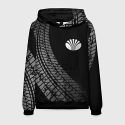 Толстовка-худи мужская Daewoo tire tracks, цвет: 3D-черный