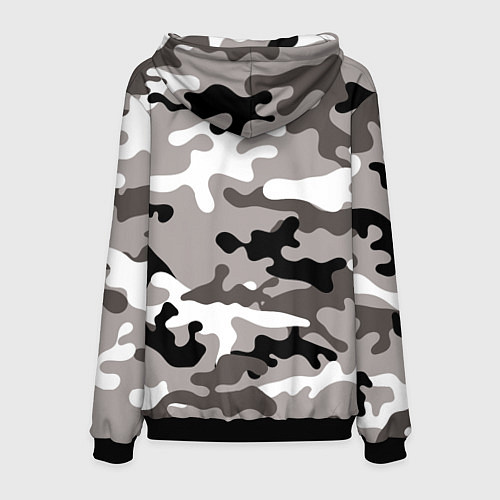 Мужская толстовка Камуфляж Urban крупный / 3D-Черный – фото 2