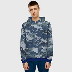 Толстовка-худи мужская Камуфляж Росгвардия цифра, цвет: 3D-синий — фото 2