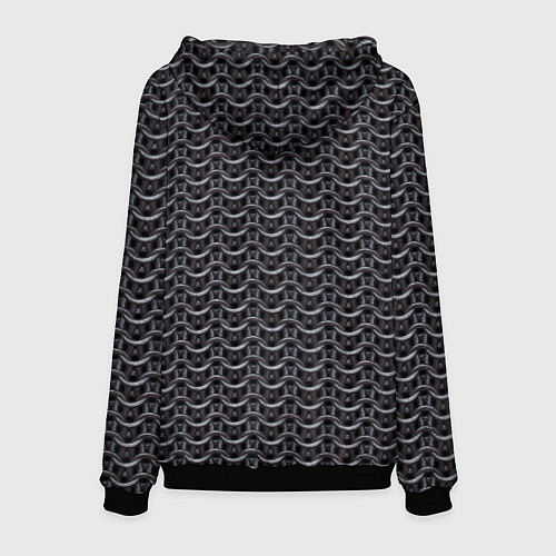 Мужская толстовка Кольчуга карбон проволока / 3D-Черный – фото 2