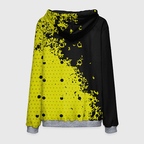 Мужская толстовка Black & Yellow / 3D-Меланж – фото 2