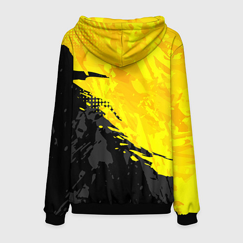 Мужская толстовка Black and yellow / 3D-Черный – фото 2