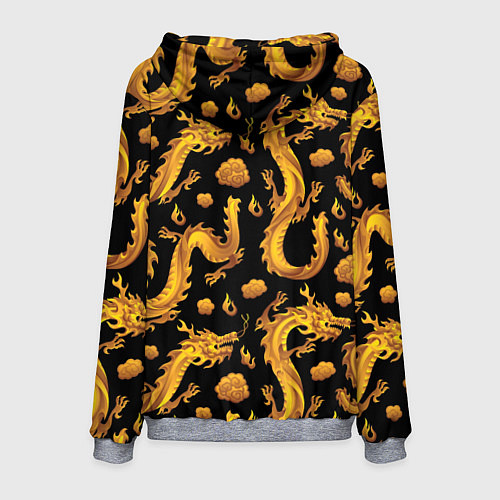 Мужская толстовка Golden dragons / 3D-Меланж – фото 2