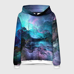 Толстовка-худи мужская Спящий космос, цвет: 3D-белый