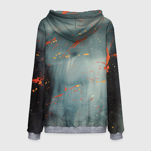 Мужская толстовка Абстрактное множество костюмов в тумане и краски / 3D-Меланж – фото 2