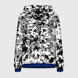 Толстовка-худи мужская Городской пиксель камуфляж, цвет: 3D-синий