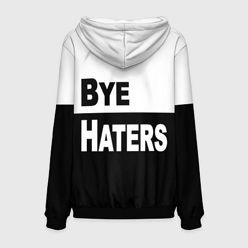 Мужская толстовка Hi haters - Bye haters / 3D-Черный – фото 2