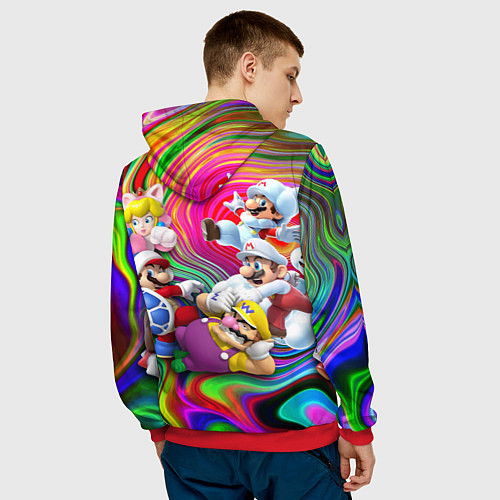 Мужская толстовка Super Mario - Gaming aesthetics - Collage / 3D-Красный – фото 4