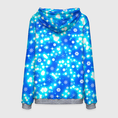 Мужская толстовка Снеговик в шапке / 3D-Меланж – фото 2