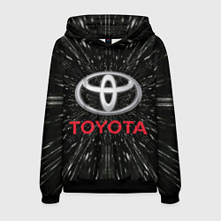 Толстовка-худи мужская Тойота, эмблема, автомобильная тема, цвет: 3D-черный