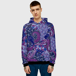 Толстовка-худи мужская Морской кролик, цвет: 3D-черный — фото 2