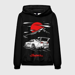 Толстовка-худи мужская Тойота супра - JDM Style, цвет: 3D-черный