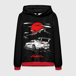 Толстовка-худи мужская Тойота супра - JDM Style, цвет: 3D-красный