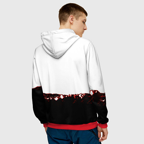 Мужская толстовка Агата Кристи - Второй Фронт / 3D-Красный – фото 4