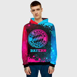 Толстовка-худи мужская Bayern - neon gradient, цвет: 3D-черный — фото 2