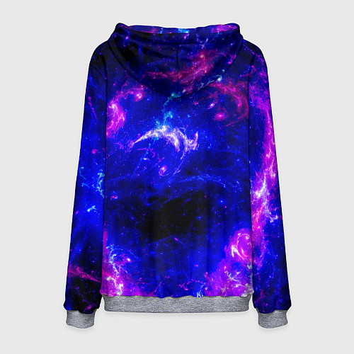 Мужская толстовка Неоновый космос со звездами / 3D-Меланж – фото 2