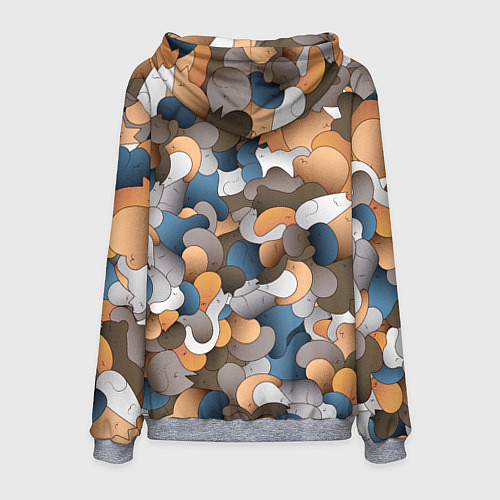 Мужская толстовка Котики это жидкость / 3D-Меланж – фото 2