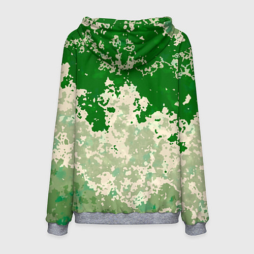 Мужская толстовка Абстракция в зелёных тонах / 3D-Меланж – фото 2